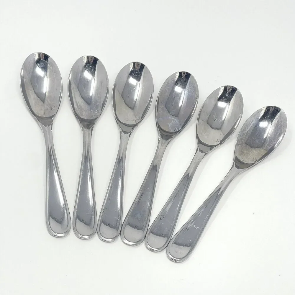 Cuisinart Elite Maree Stainless Glossy Teaspoons 6.5” Set Of 6